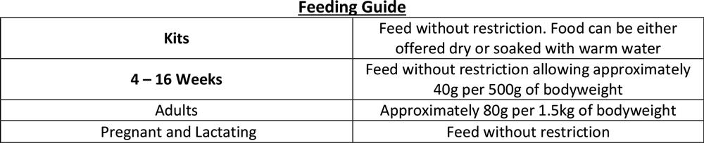 Ferret Food Feeding Guide